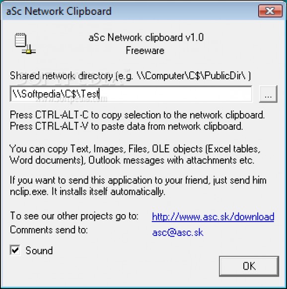 aSc Network Clipboard screenshot