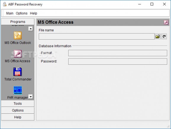 ABF Password Recovery screenshot