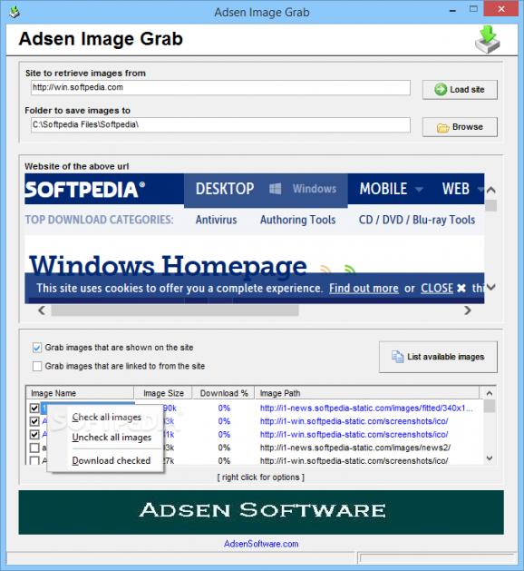 Adsen Image Grab screenshot