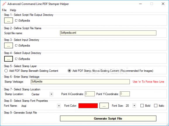 Advanced Command Line PDF Stamper screenshot