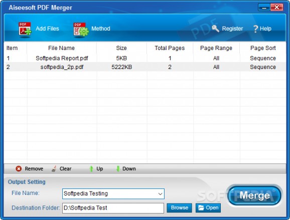 Aiseesoft PDF Merger screenshot