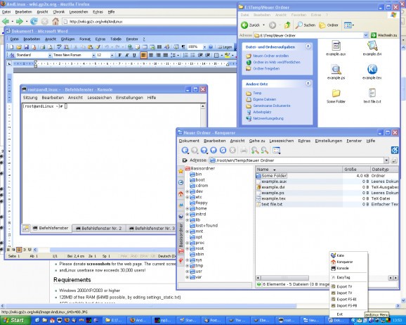 andLinux screenshot
