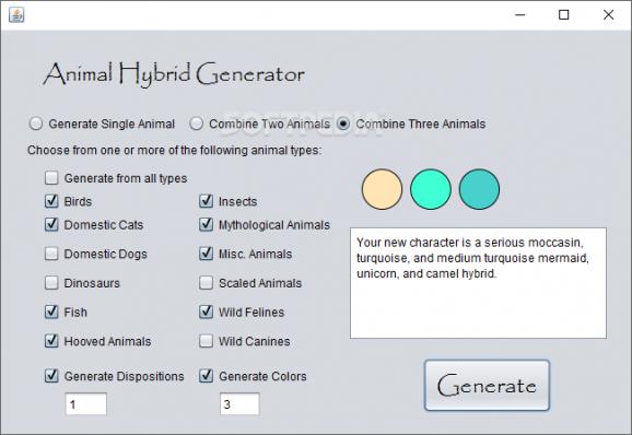 Animal Hybrid Generator screenshot