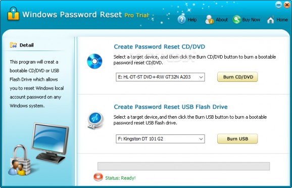 Windows Password Reset Pro screenshot