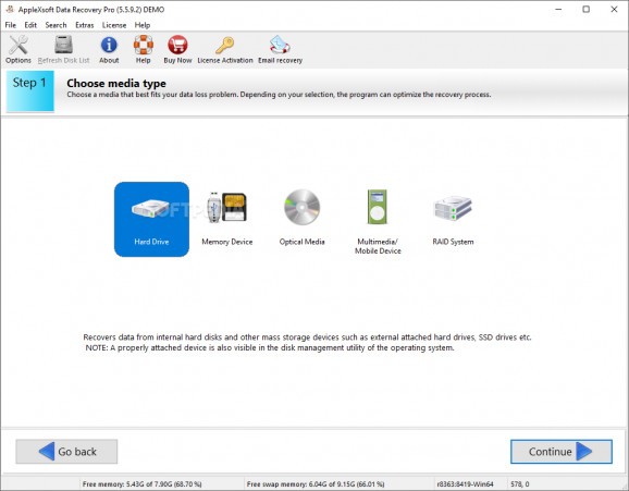 AppleXsoft Data Recovery Pro screenshot