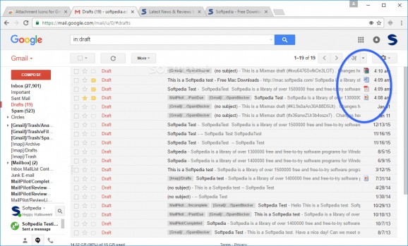Attachment Icons for Gmail screenshot