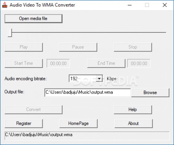 Audio Video To WMA Converter screenshot