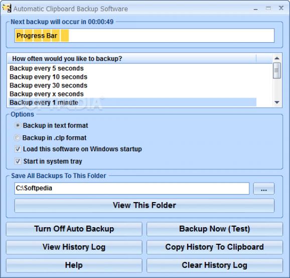 Automatic Clipboard Backup Software screenshot