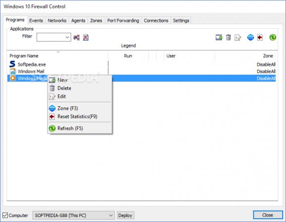 Windows 10 Firewall Control for XP (formerly XP Firewall Control) screenshot