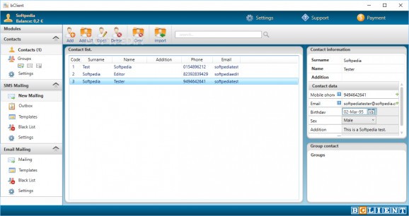 bClient screenshot