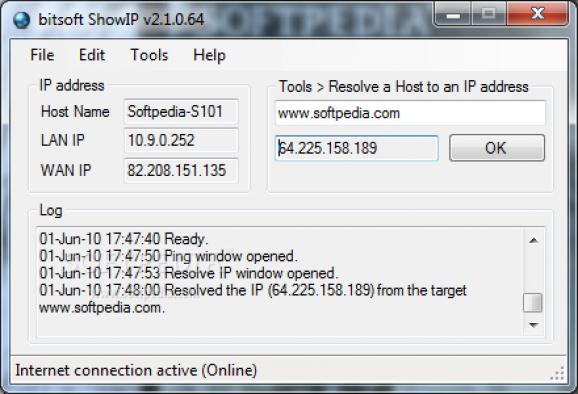 bitsoft ShowIP screenshot