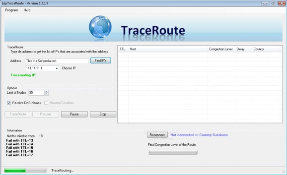 bzpTraceRoute screenshot