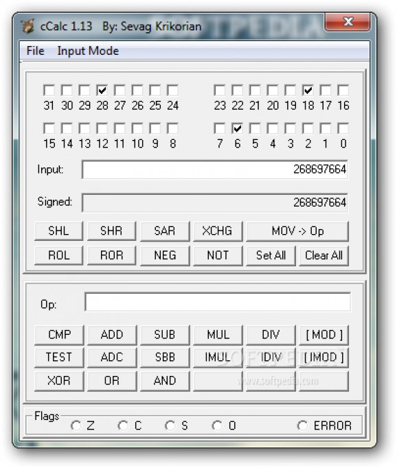 cCalc screenshot