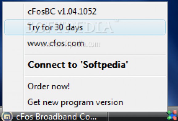 cFos Broadband Connect screenshot