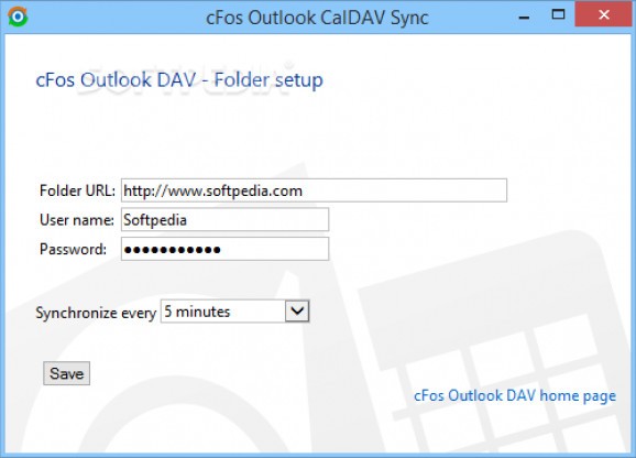 cFos Outlook DAV screenshot