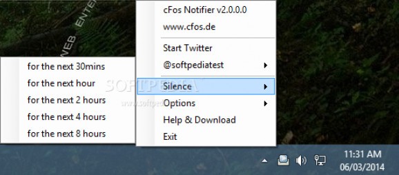 cFos Notifier screenshot