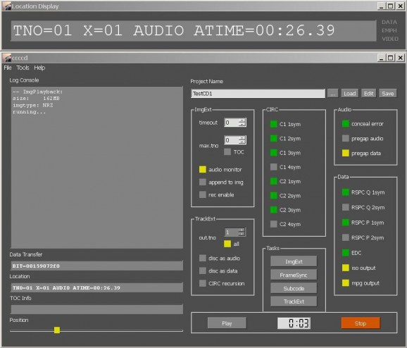 ccccd (Channel Code Copy of Compact Discs) screenshot