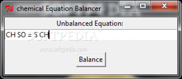 chemical Equation Balancer screenshot