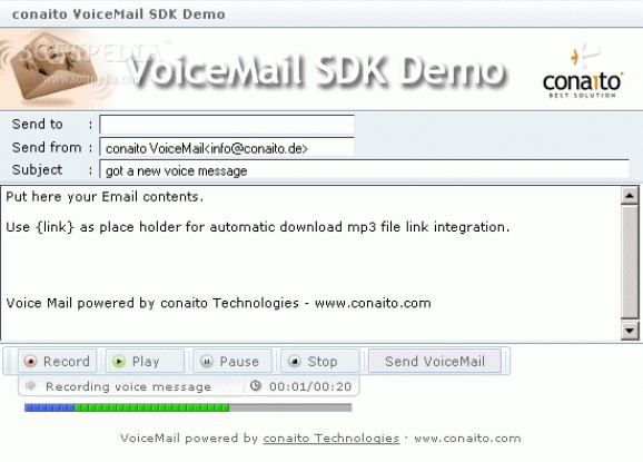 conaito Mp3 Voice Recording Applet SDK screenshot
