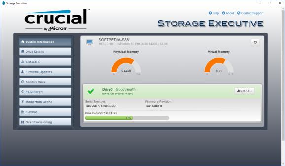 Crucial Storage Executive screenshot