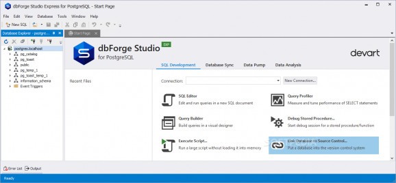 dbForge Studio Express for PostgreSQL screenshot