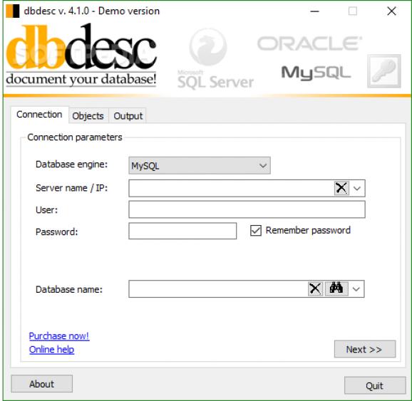 dbdesc screenshot