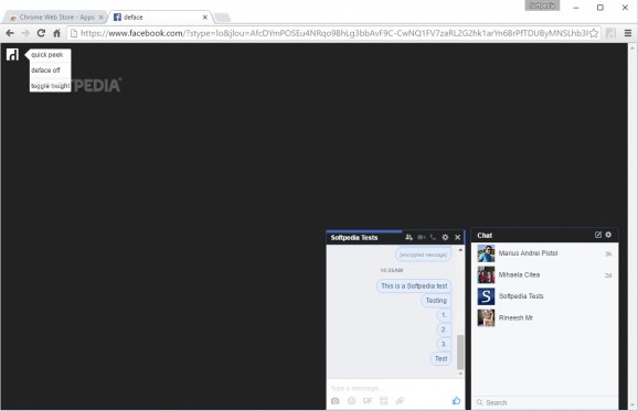 deface Chrome Extension screenshot