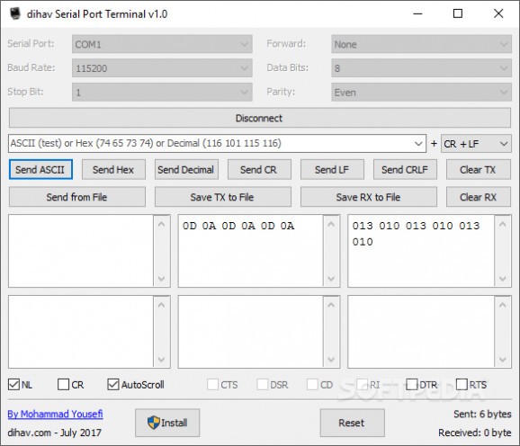 dihav Serial Port Terminal screenshot