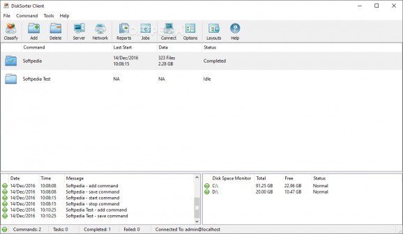 Disk Sorter Server screenshot