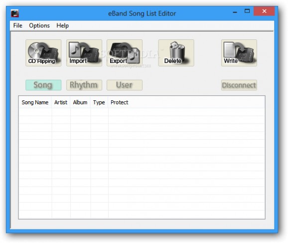 eBand Song List Editor screenshot