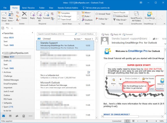 EmailMerge for Outlook screenshot