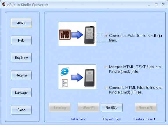 ePub to Kindle Converter screenshot