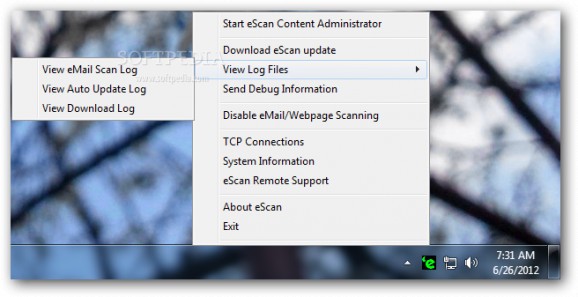 eScan Web and Mail Filter screenshot