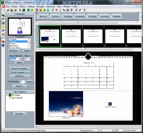 eXPress Collage Calendar screenshot