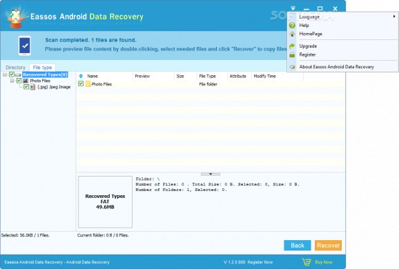 Eassos Android Data Recovery screenshot
