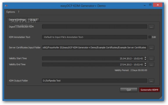 easyDCP KDM Generator+ screenshot