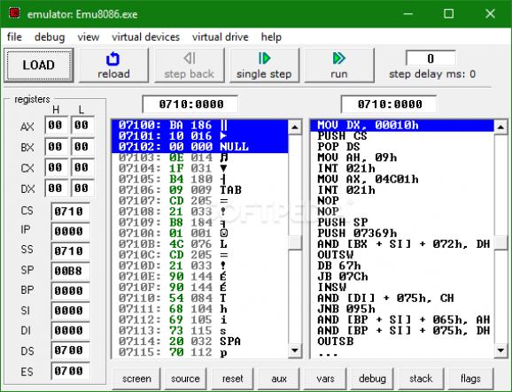 emu8086 screenshot