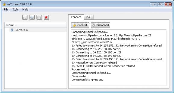 ezTunnel SSH screenshot