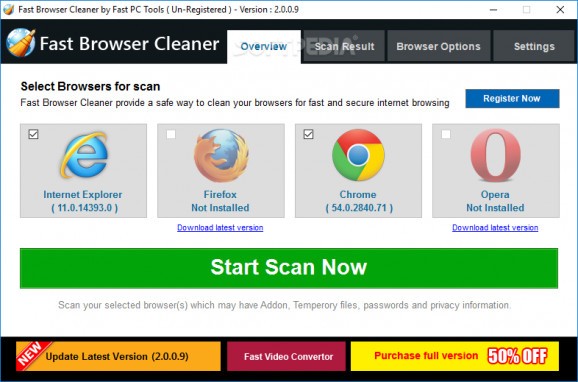 Fast Browser Cleaner screenshot