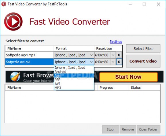 Fast Video Converter screenshot