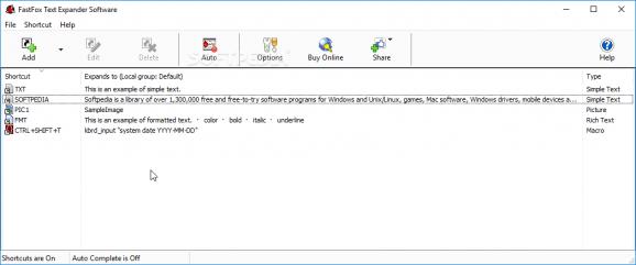 FastFox Text Expander Software screenshot