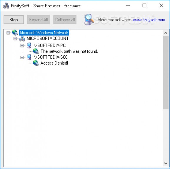 FinitySoft Share Browser screenshot