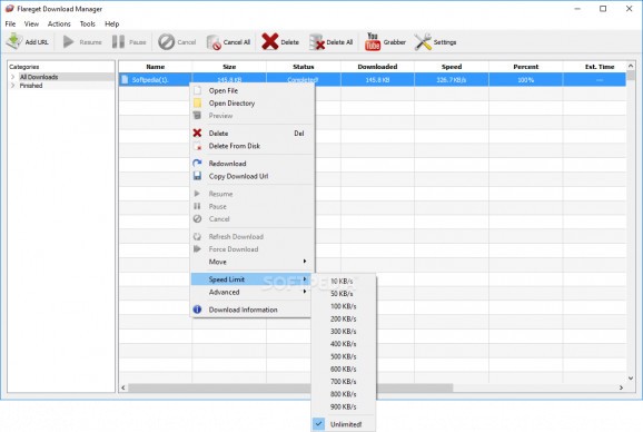 FlareGet Download Manager screenshot
