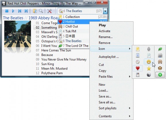 foo uie playlists dropdown screenshot
