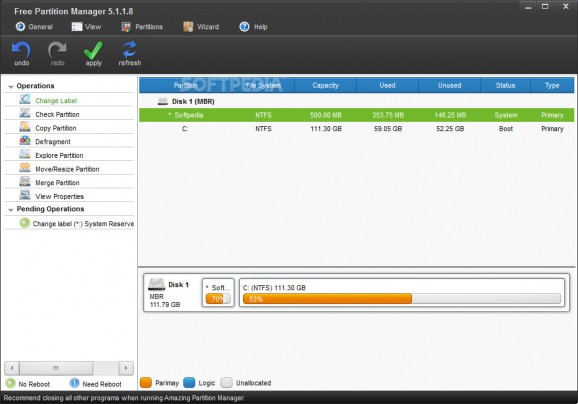 Free Partition Manager screenshot
