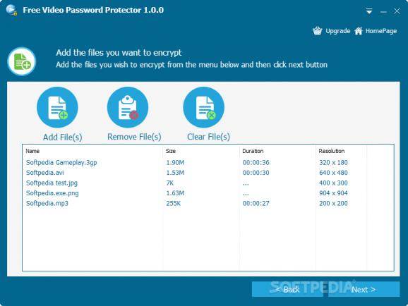 Free Video Password Protector screenshot