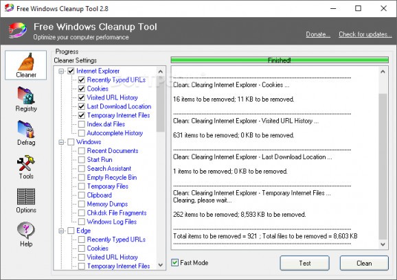 Free Windows Cleanup Tool screenshot
