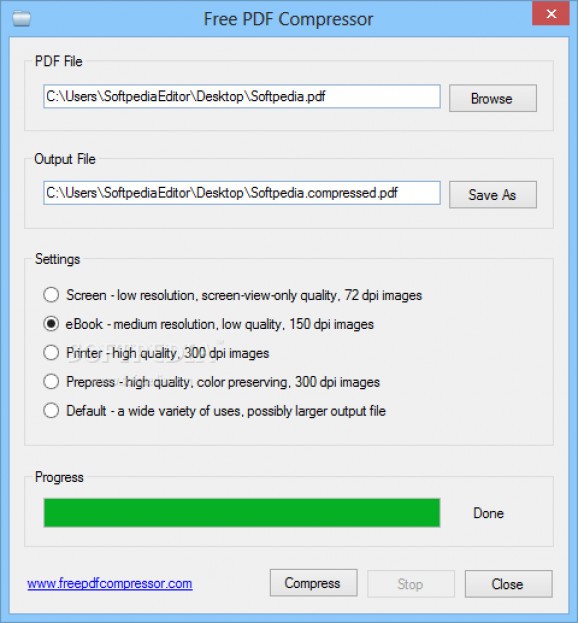 Free PDF Compressor screenshot