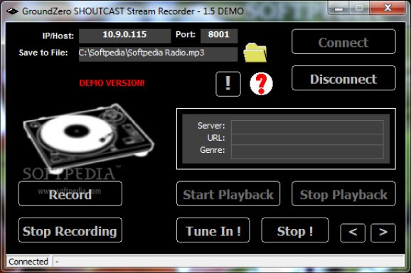 SHOUTCAST stream recorder (formerly g0 Shoutcast recorder) screenshot