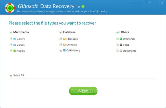 Gihosoft Android Data Recovery screenshot